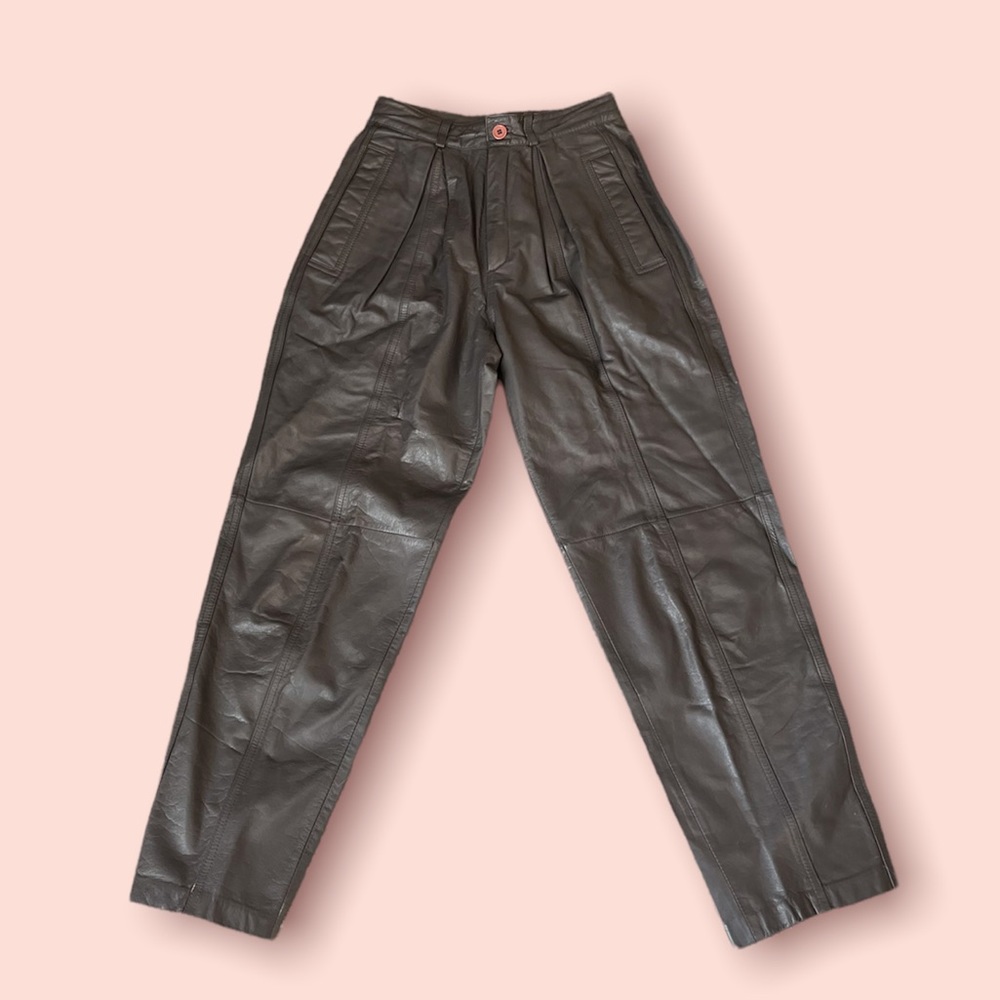 Vintage Genuine Leather Biker Pants